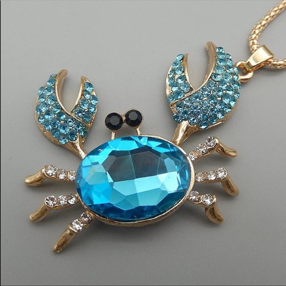 Blue Crab Necklace